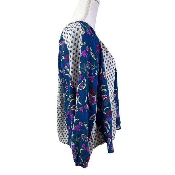 Andree by Unit flowy  boho Blouse Top plus size 1X tie‎ back - Picture 5 of 6